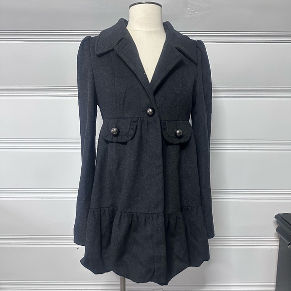 Miss Me Wool Blend Jacket (Juniors) - Picture 1 of 7